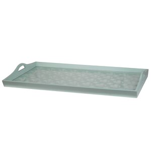 Hand-crafted Rectangle Teal Tray