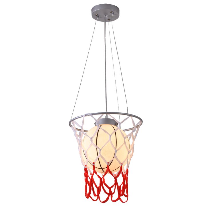 Creative Basketball Hanging Ceiling Chandelier Lamp Fixture Kids Boys Bedroom Lighting,LEDbulb Children Room Pendant Lights 