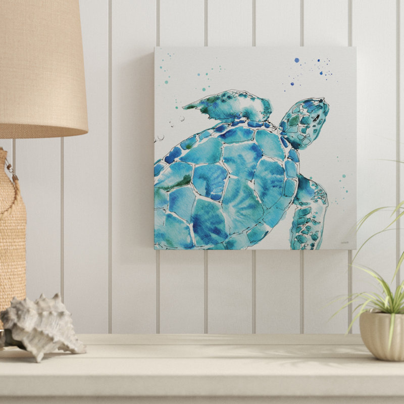 Highland Dunes Deep Sea Ix Watercolor Painting Print On Wrapped
