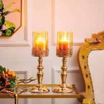Votive Crystal Candle Holder Pillar Dinner Table Centerpiece Venue Wedding Decor 