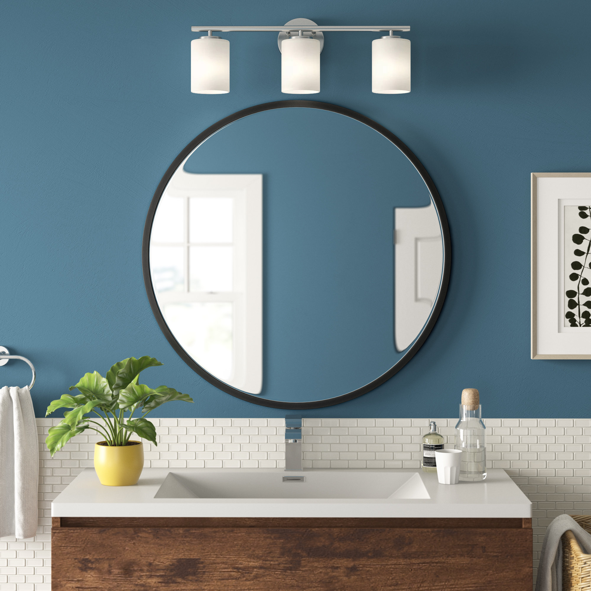 Zipcode Design New Milford Metal Bathroom Vanity Mirror Reviews Wayfair