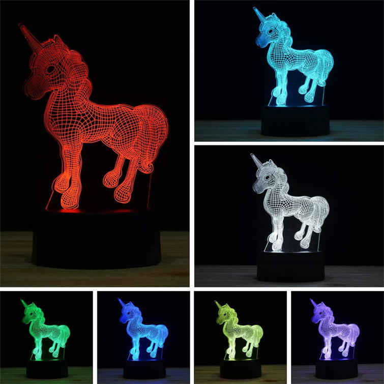 Details about   3D Animal Illusion LED Night Light 7 Colors Changing Desk Lamp Kids Gift Decor 