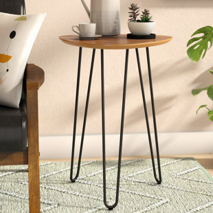 Hairpin Legs Side Table Wayfair Margene Hairpin Leg Wood End Table