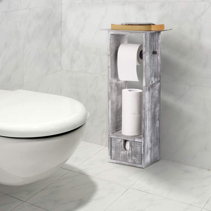 Haitral NEX Toilet Paper Holder, Real Wood Bathroom Toilet ...