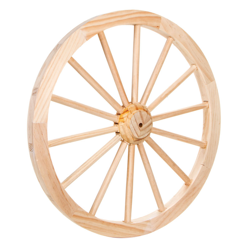 August Grove Wagon Wheel Wood Wall Decor Wayfair