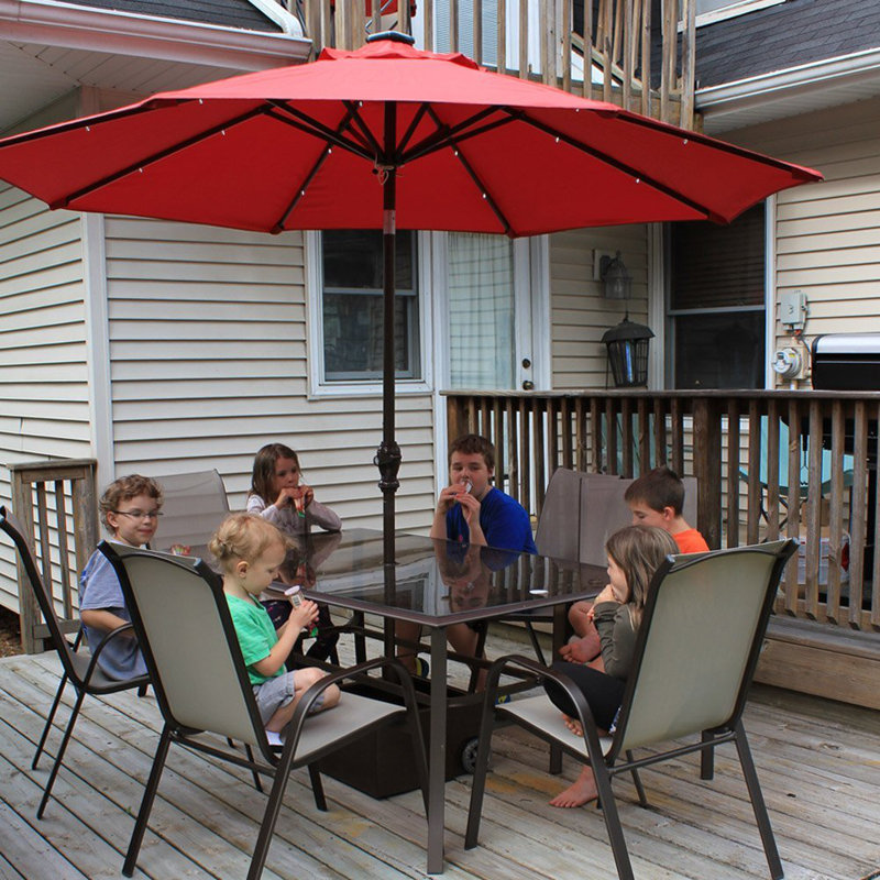 Abba Patio 9 Lighted Umbrella Reviews Wayfair 9 Lighted Umbrella