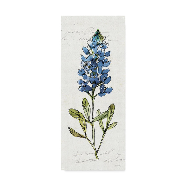 East Urban Home Texas Bluebonnet Iv Watercolor Painting Print On