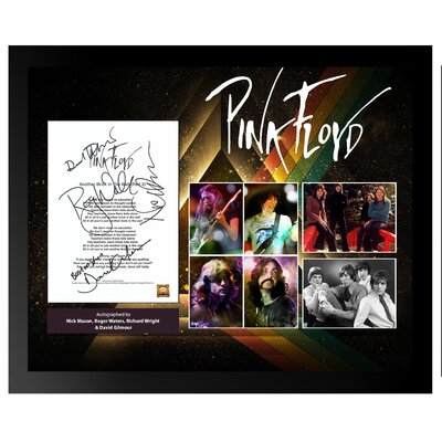 Autographed Lyric Pink Floyd Comfortably Numb Framed Memorabilia