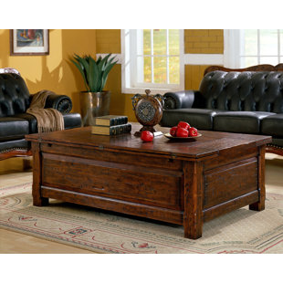 Go to store & view more images Burgundy Coffee Table with Storage by Eastern Legends
