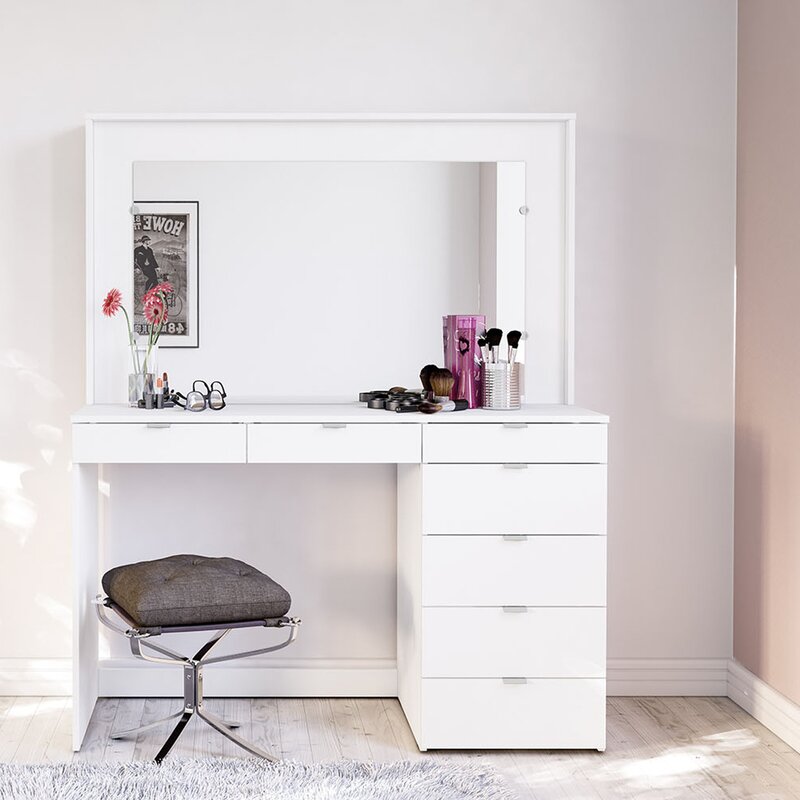 white vanity dresser