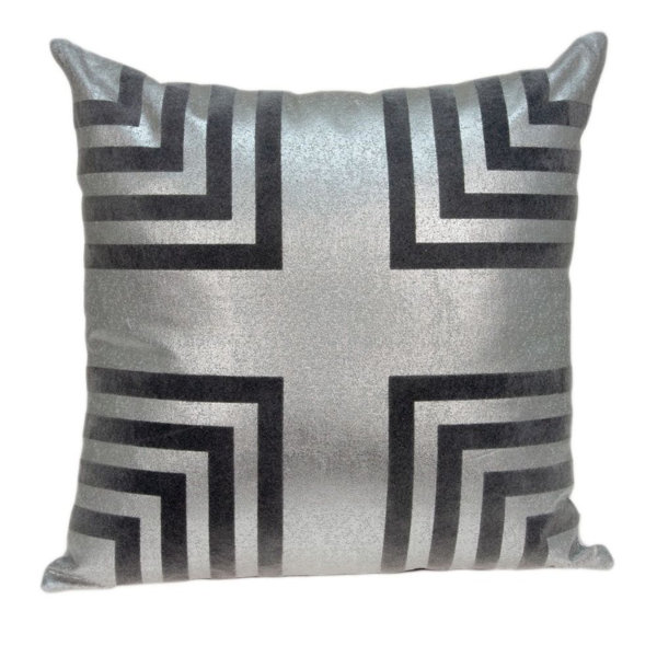 Ebern Designs Ayer Faux Leather Geometric 20 Throw Pillow Cover Wayfair