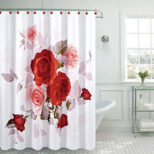 Pink Roses Shower Curtain Wayfair