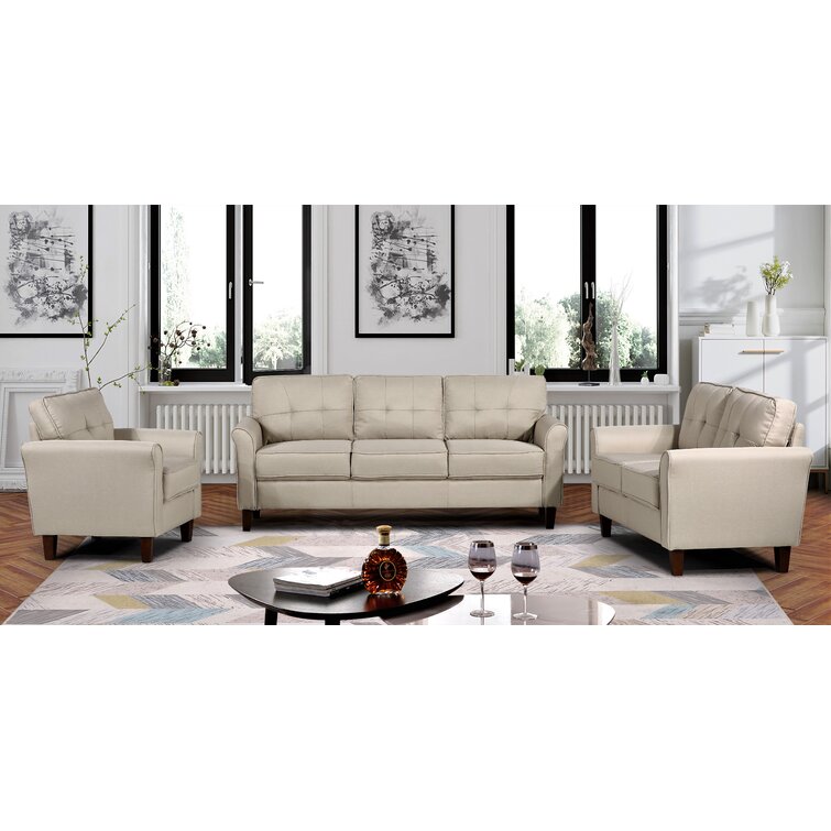Red Barrel Studio® Alohi 3 Piece Living Room Set & Reviews | Wayfair