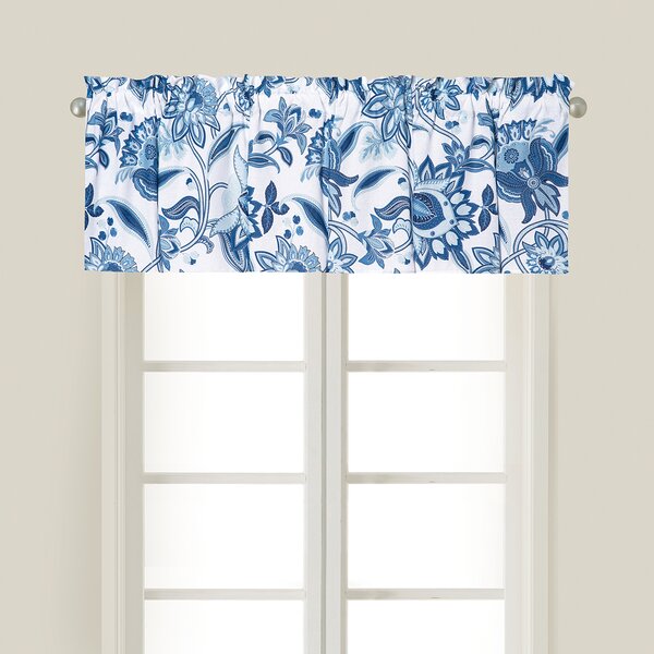 Winston Porter Olympe Floral Cotton Tailored 72'' Window Valance in ...