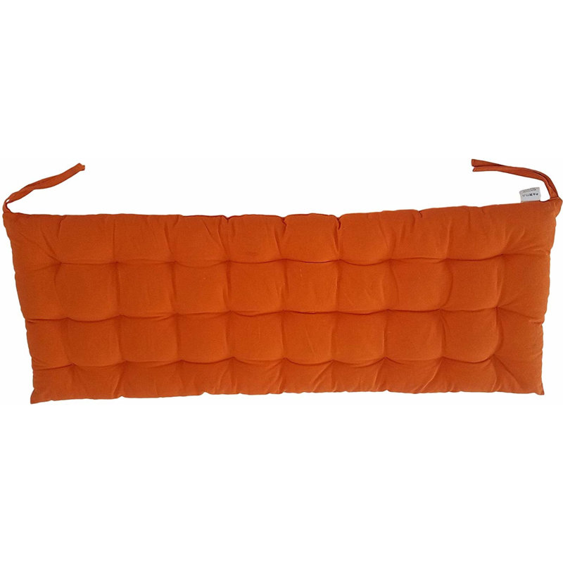 Catereco Cottone 100 Cotton Bench Pads W Ties 58 X 16 Extra Comfortable Soft Bench Cushions Ergonomic Pillows For Dining Patio Camping Kitchen Benches More Orange Wayfair