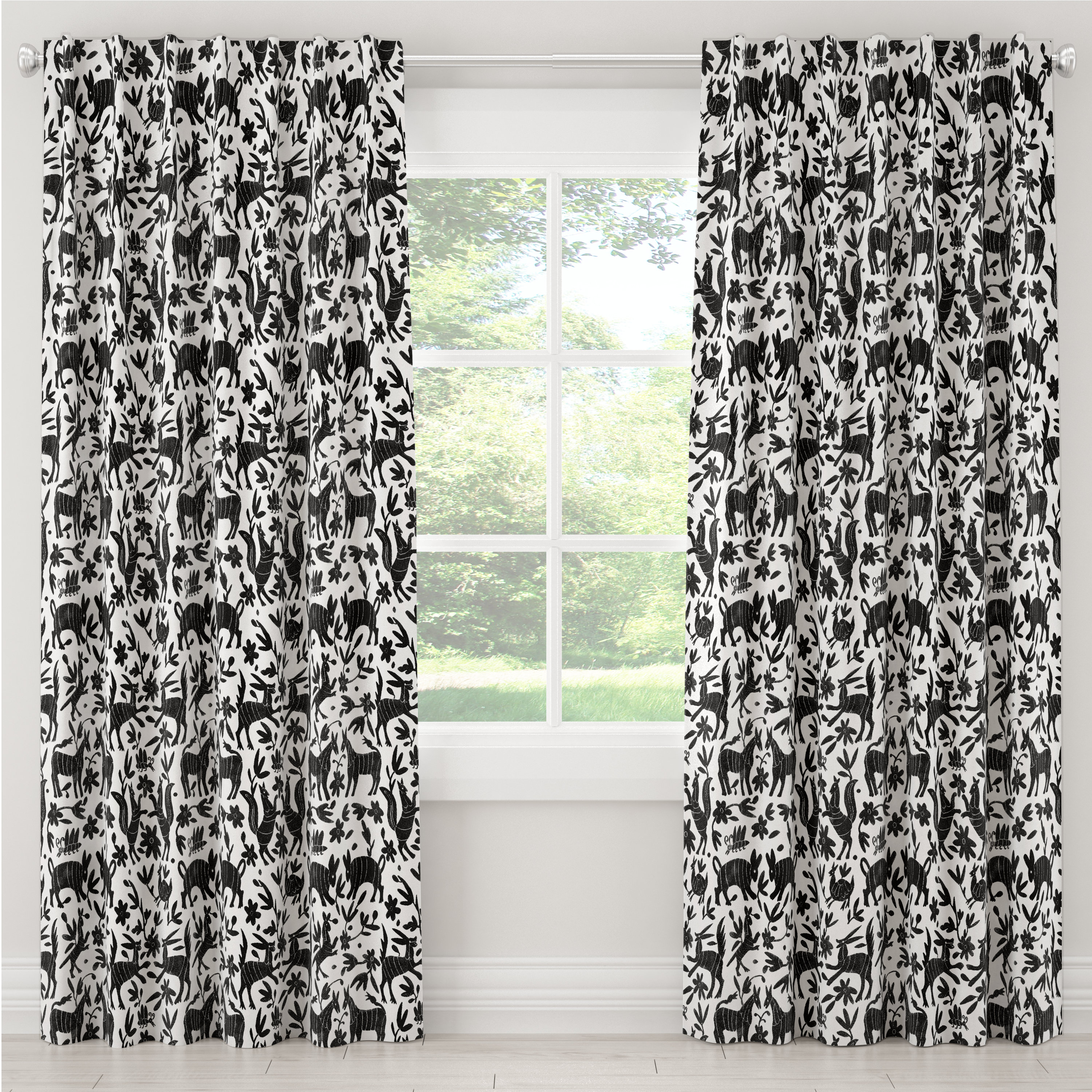 Bungalow Rose Leonidas Floral Flower Blackout Single Curtain