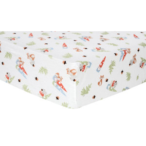 Forest Gnomes Deluxe Flannel Fitted Crib Sheet
