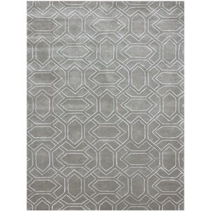 Kamena Hand-Tufted Cement Gray Area Rug