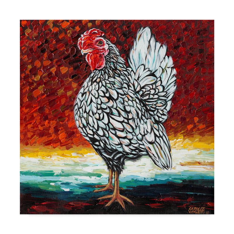 August Grove Fancy Chicken Ii Acrylic Painting Print On Wrapped