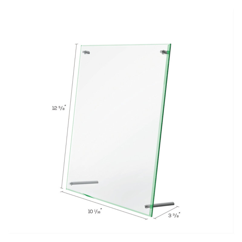 Deflecto Superior Image Beveled Edge L Frame Base Desk Sign Holder