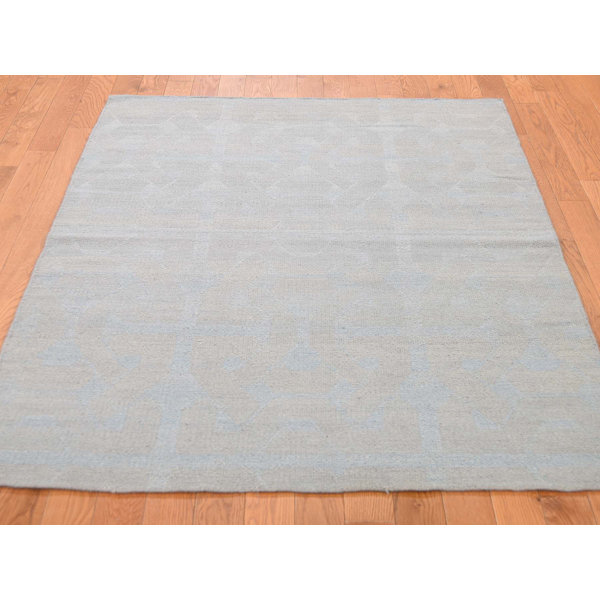 Bloomsbury Market One Of A Kind Truet Oriental Reversible Handmade Kilim 4 X 5 9 Wool Light Gray Area Rug Wayfair