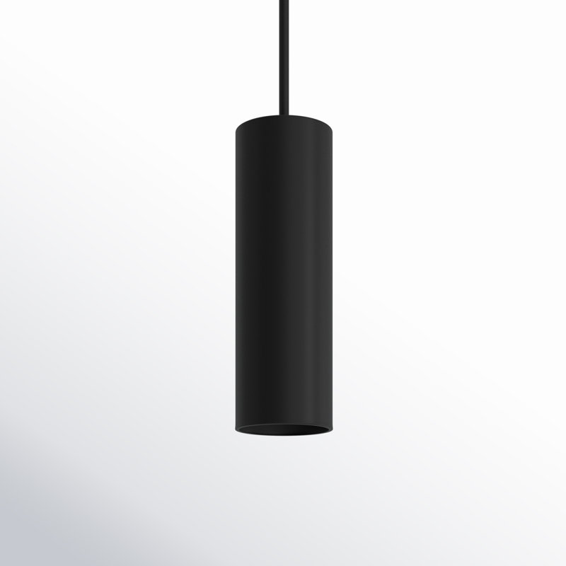 Courter 1 - Light Single Cylinder Pendant Finish: Satin, Size: 14.5" H x 4.5" W x 4.5" D, Bulb Type: LED (Integrated)