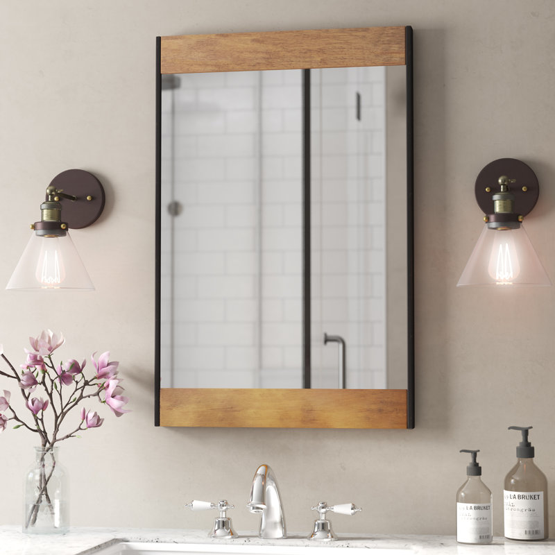 Vereen Wood and Metal Wall Mirror