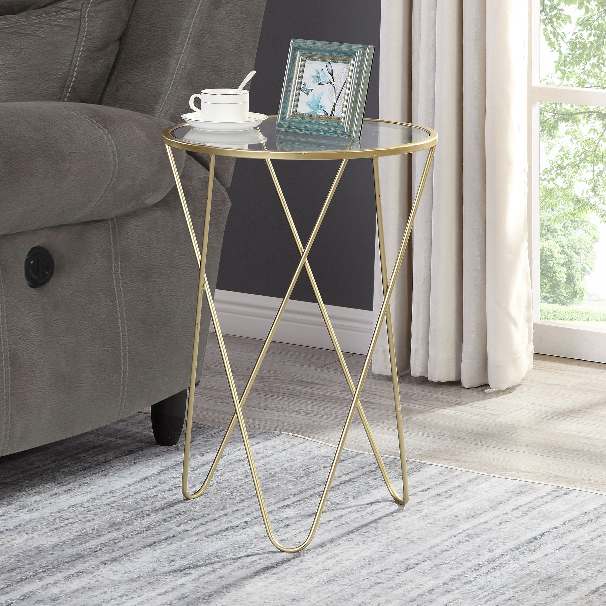 Mercer41 Heintz Hairpin End Table Reviews Wayfair