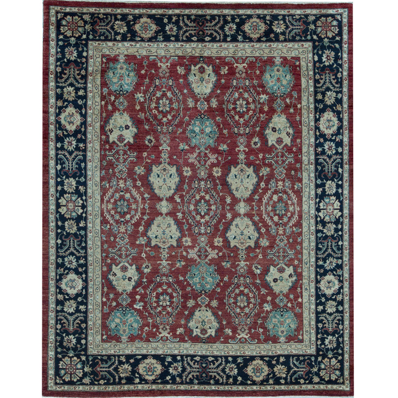 Bokara Rug Co Inc Sultanabad Oriental Hand Knotted Wool Red Blue Area Rug Wayfair