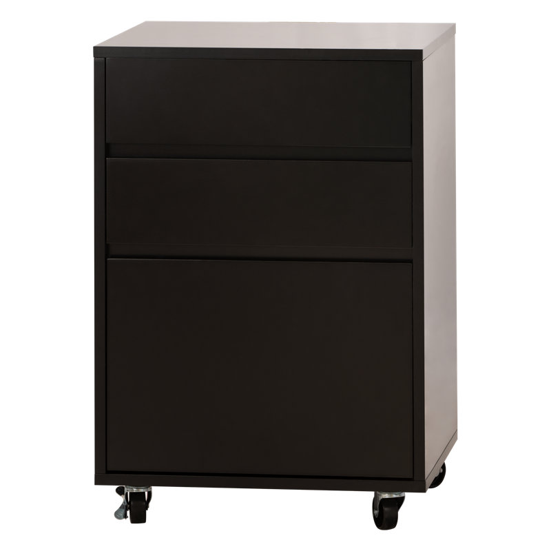 Latitude Run Newlon 3 Drawer Mobile Vertical Filing Cabinet