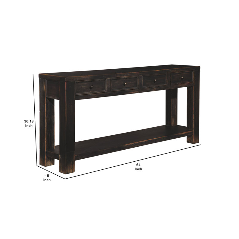 Gracie Oaks Almedacheatham 64 Solid Wood Console Table Wayfair