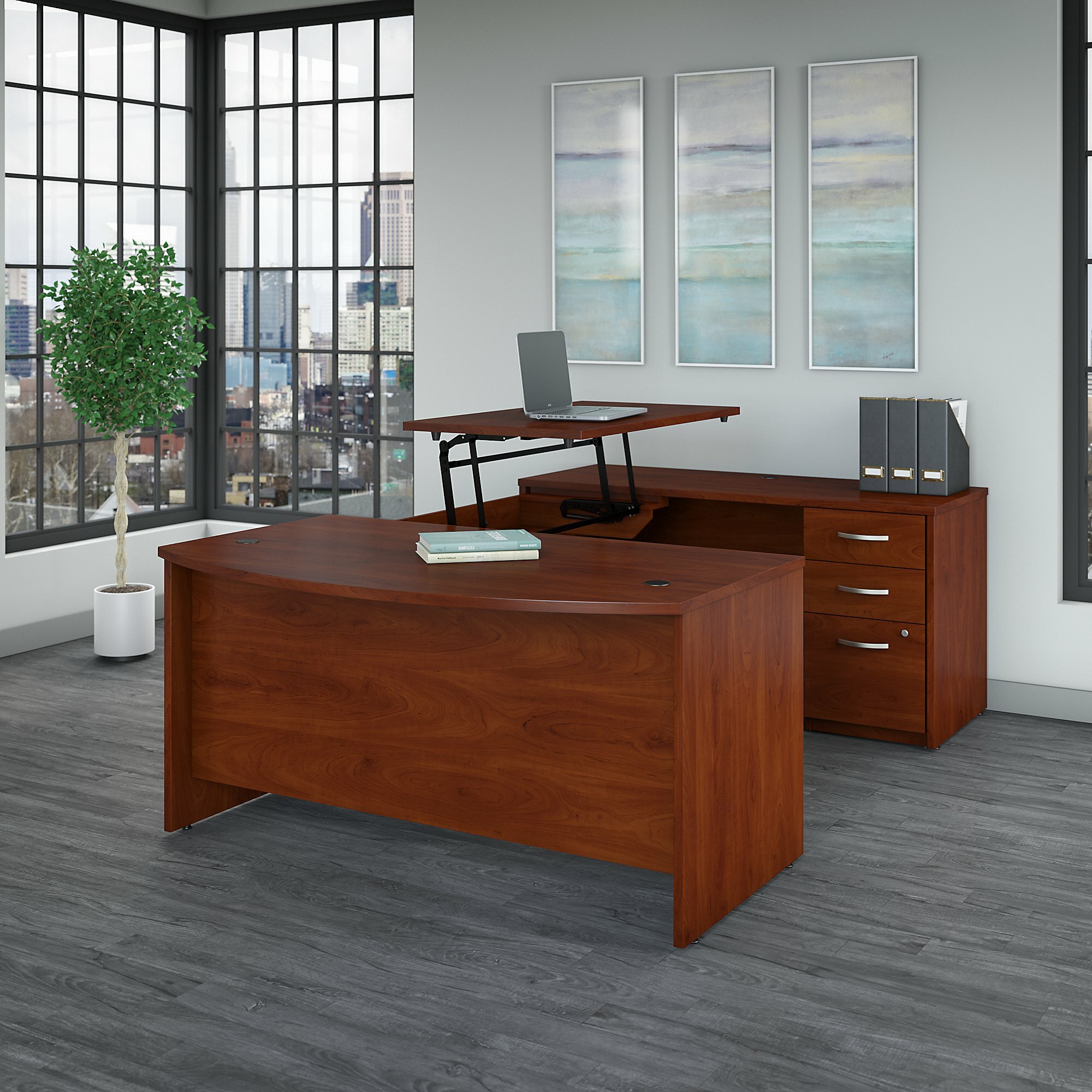 Bush Business Furniture Series C Elite Height Adjustable U Shaped