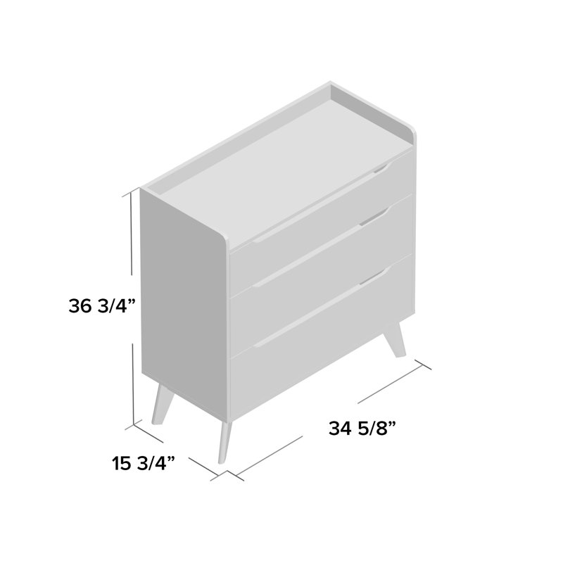 Hashtag Home Cravens 3 Drawer Chest Reviews Wayfair