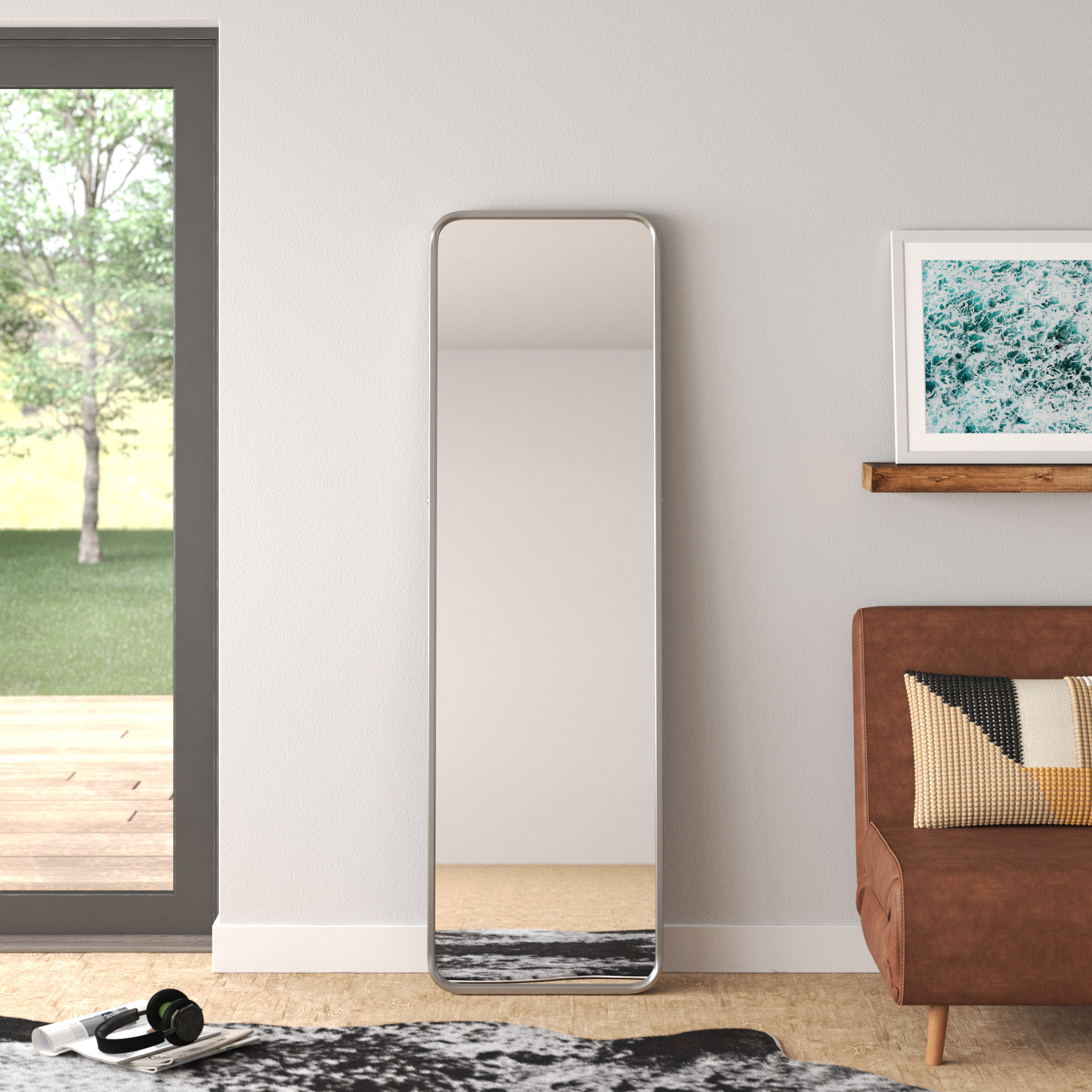 Mercury Row® Teen Amanda Tall Traditional Beveled Full Length Mirror Wayfair