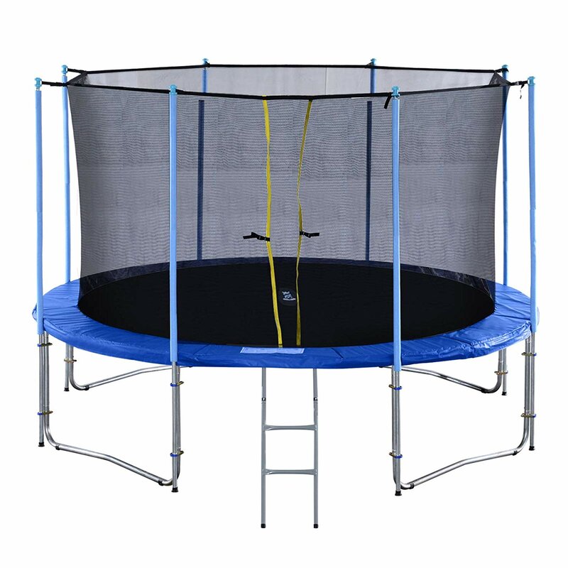 Newacme Llc 10 Round Trampoline With Safety Enclosure Reviews Wayfair