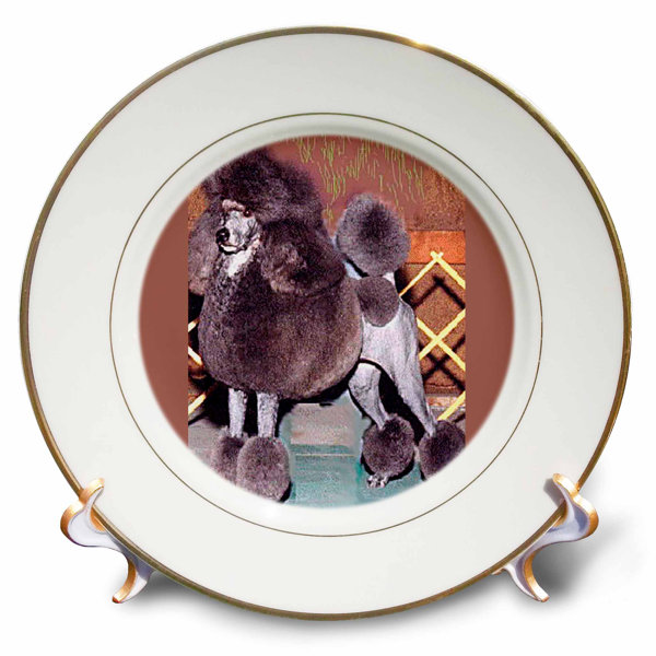 East Urban Home Porcelain Standard Poodle Decorative Plate Wayfair