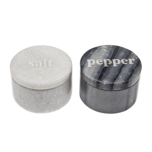 2 Piece Covered Salt and Pepper Box Set