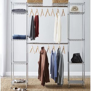 Basics 58″W – 83″W Closet System with Fabric Bins