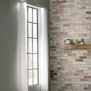 Lelandu00a0 Solid Semi-Sheer Rod Pocket Single Curtain Panel