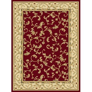 Chelsa Crimson/Wheat Area Rug