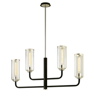 Go to store & view more images Oakwood 4-Light Shaded Chandelier by Union Rustic