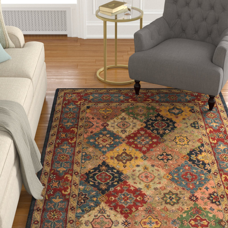 Astoria Grand Balthrop Oriental Handmade Tufted Wool Red Blue Cream Area Rug Reviews Wayfair