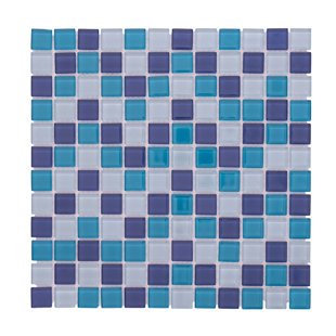 Cobalt Blue Backsplash Tile Wayfair Crystal Pool 12 X Gl Mosaic Backsplash Tile In Blue White