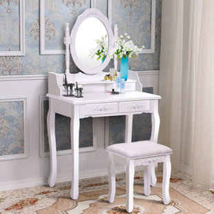 White Vanity Tables You Ll Love Wayfair Quickview Black White