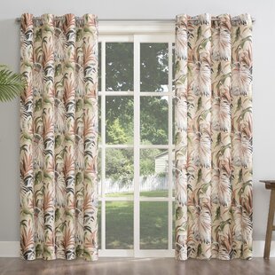 Blackout Curtains Tropical Print Living Room Bedroom Windows Drapes Curtain SS6