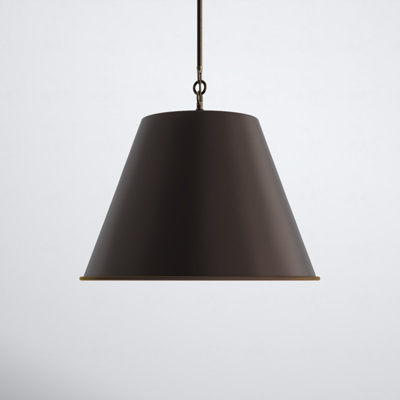 Presley Dimmable Pendant Size: 12.75" H x 18.25" W x 18.25" D, Finish: Warm Brass