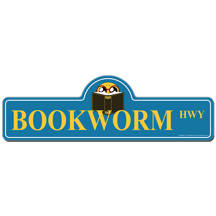 Beware Of Book Worm Rustic Sign SignMission Classic Rust Wall Plaque Decoration