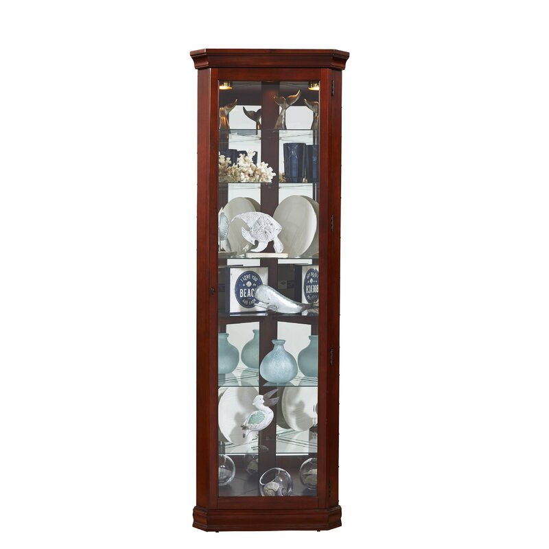 Darby Home Co Nancy Lighted Corner Curio Cabinet Reviews Wayfair