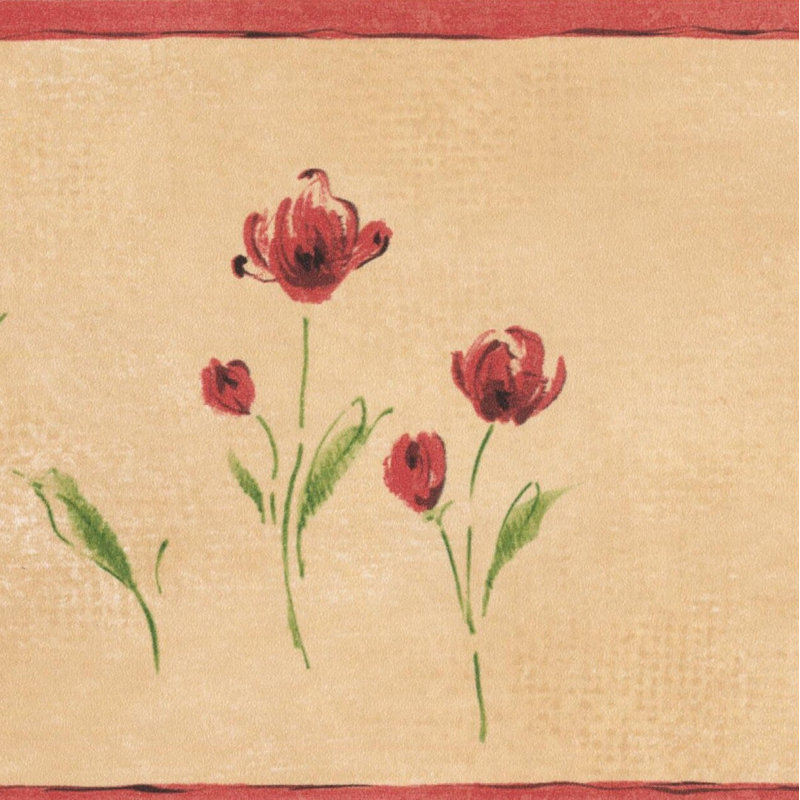 August Grove Bevers Flowers Vintage Retro Design 15 L X 4 25 W