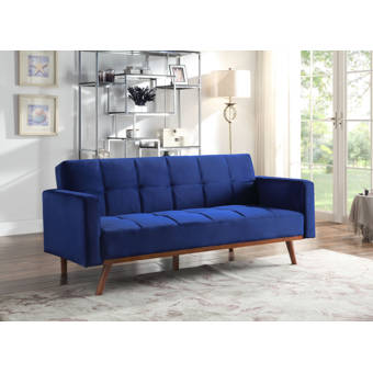 Latitude Run Byata Twin Or Smaller 26 5 Tufted Back Futon Chair Wayfair